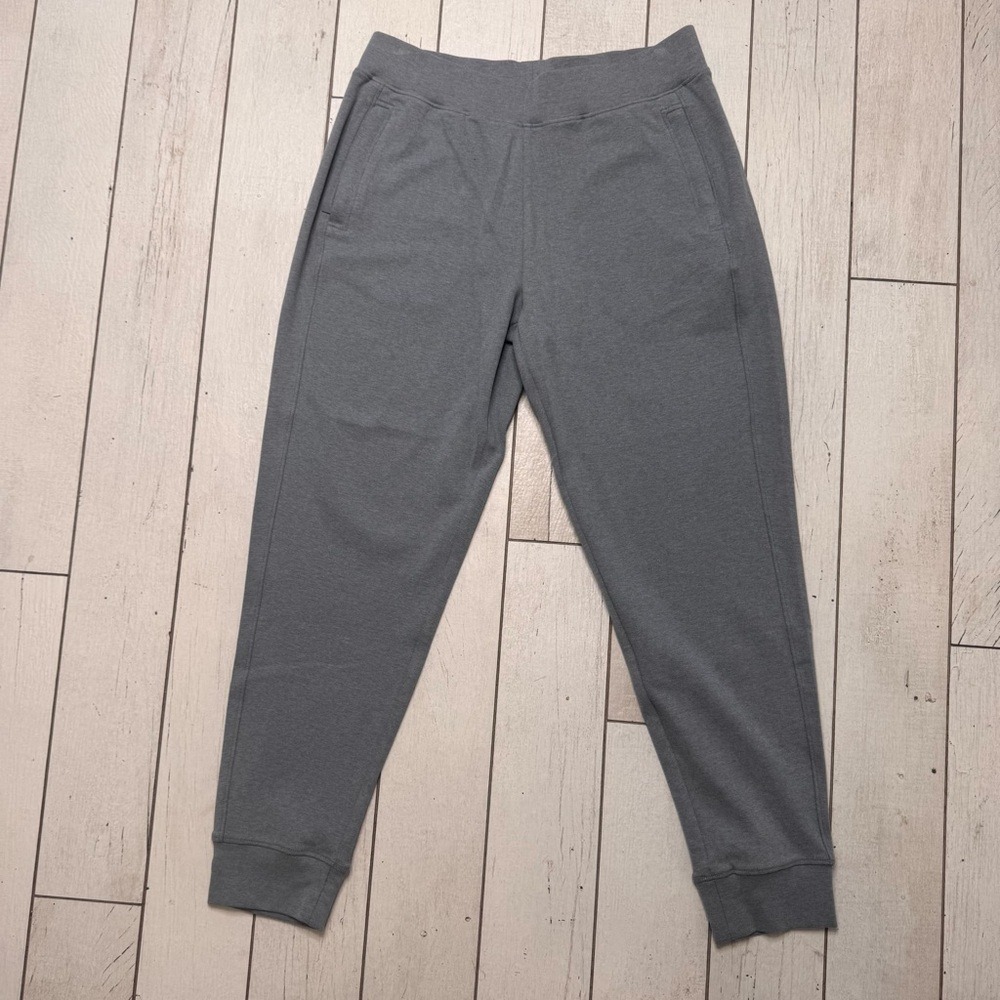 Eberjey Women’s Luxe Jogger Pants Gray Size Small 95% Cotton Zippered Pockets